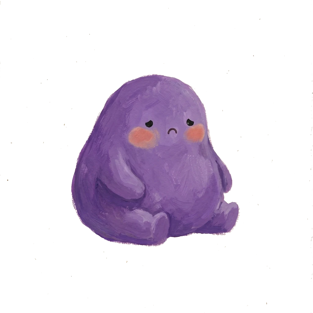 Blobby, sad