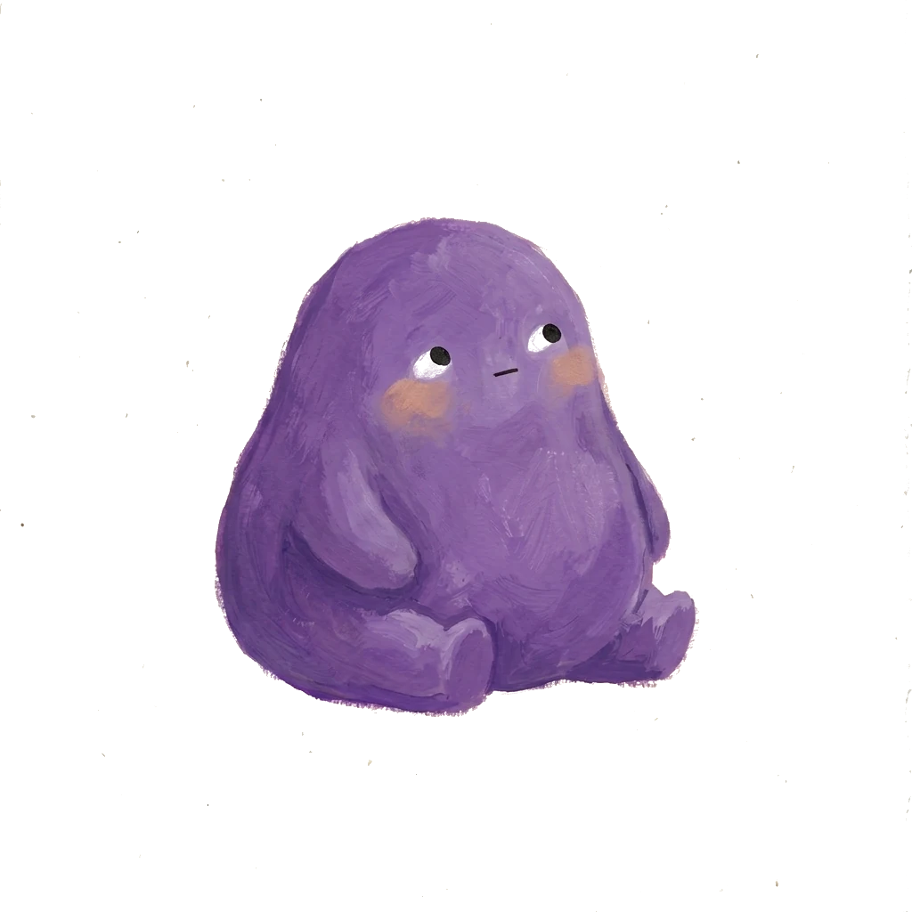 Blobby, thinking